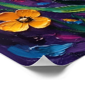 Lebendige Impasto-Wildblumen Poster (Ecke)