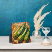 Lebendige Impasto-Zucchini-Malerei Fotoplatte (InSitu)