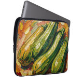 Lebendige Impasto-Zucchini-Malerei Laptopschutzhülle (Vorne Rechts)