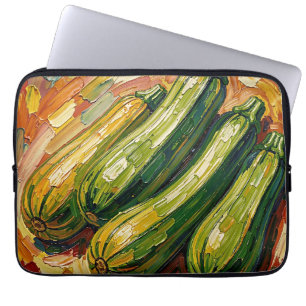 Lebendige Impasto-Zucchini-Malerei Laptopschutzhülle