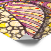 Lebendige Intricate psychedelische Boho-Zen-Doodle Poster (Ecke)