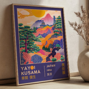 Lebendige japanische Landschaft Yayoi Kusama Ausst Poster