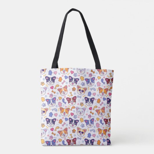 Lebendige Katze- und Hundebüt Tasche (Rückseite)