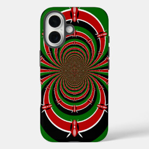 Lebendige Kenia-Vision Abstrahierte kenianische iPhone 16 Hülle
