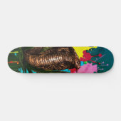 Lebendige King Cobra Drip Art Illustration Skateboard (Horizontal)
