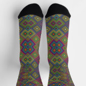 Lebendige kniehohe Socken mit einem farbenfrohen (Oben)