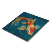 Lebendige Koi-Fisch-Illustration Fliese (Seite)