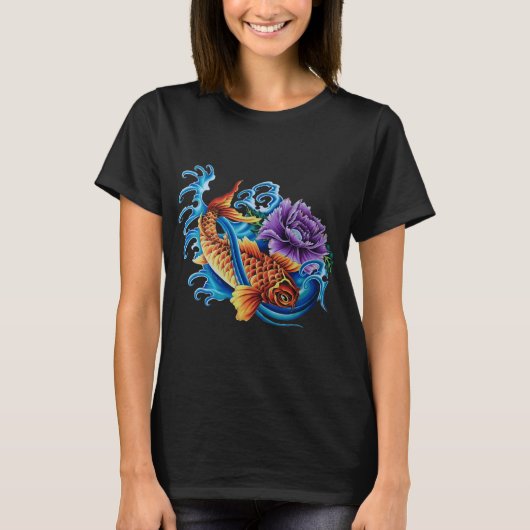 Lebendige Koi T-Shirt (Vorderseite)