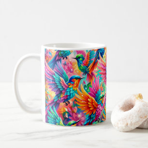 Lebendige Kolibris Traumlandschaft – Tropischer Bo Kaffeetasse