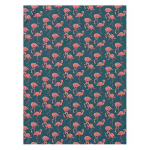 Lebendige Korallen-Flamingo-Muster Tischdecke