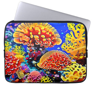 Lebendige Korallenriff-Meer-Wunder-Kunst Laptopschutzhülle