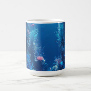 Lebendige Korallenriff-Unterwasserszene Kaffeetass Kaffeetasse