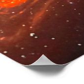 Lebendige Kosmische Galaxie Sci-Fi Orange Blau Poster (Ecke)