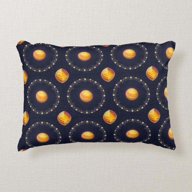 Lebendige kosmische Kunstwerke Dekokissen (Vorderseite)