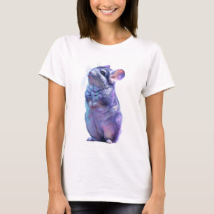 Lebendige künstlerische Aquarell-Chinchilla-Frauen T-Shirt