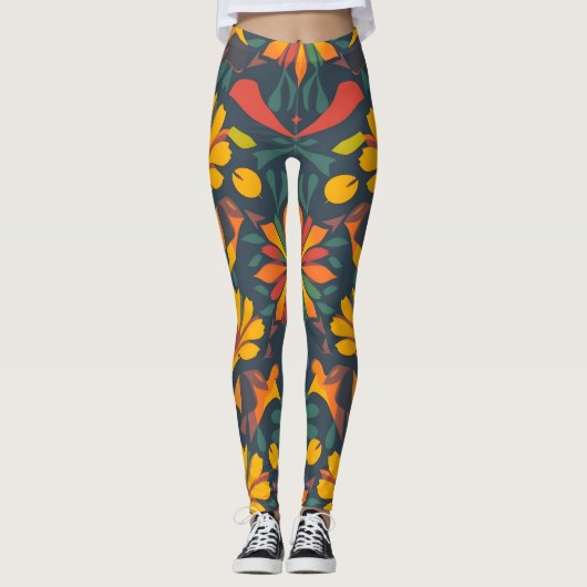 Lebendige künstlerische Leggings - Nahtlose Wohnge (Vorderseite)