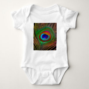 Lebendige Kupfer-Pfauenfeder Baby Strampler