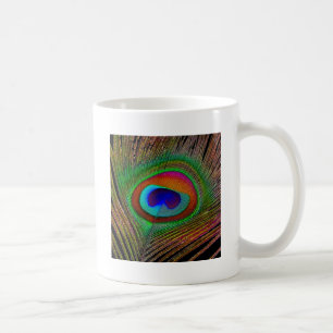 Lebendige Kupfer-Pfauenfeder Kaffeetasse