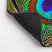Lebendige Kupfer-Pfauenfeder Mousepad (Ecke)