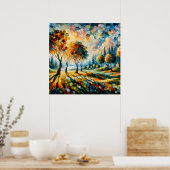 Lebendige Landschaft Poster (Küche)