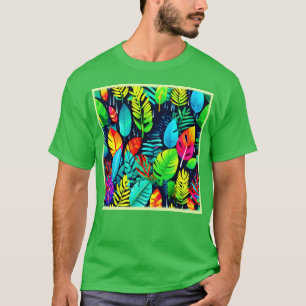 Lebendige Laub-Regenbogen-Kunst T-Shirt