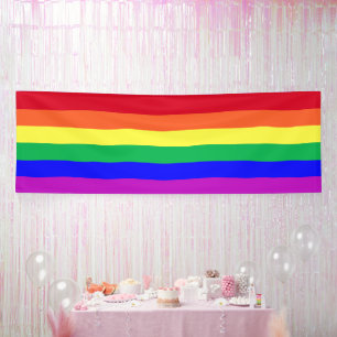 Lebendige Lebhafte Farben LGBTQ Klassische Regenbo Banner