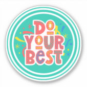 Lebendige Leistung für den besten Belohnungskreis Aufkleber (Vorderseite)