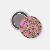 Lebendige Leopard-Silhouette-Kunst  Magnet (Vorderseite/Rückseite)