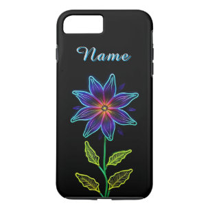Lebendige leuchtende Blume mit Neon-Akzenten Case-Mate iPhone Hülle