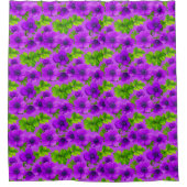 Lebendige lila Anemonenblüten Duschvorhang (Vorderseite)