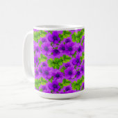 Lebendige lila Anemonenblüten Kaffeetasse (Vorderseite Links)