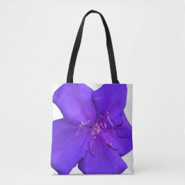 Lebendige lila Blüte – Kühner botanischer Kunst-To Tasche