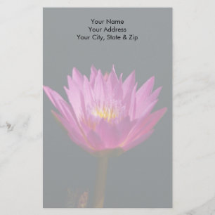 Lebendige lila Lotus-Seerose-Blume Briefpapier