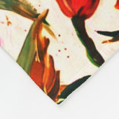 "Lebendige Lilienblüte: Impasto-Blumenmuster" Fleecedecke (Ecke)