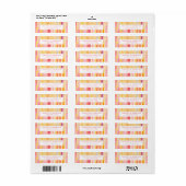 Lebendige Linien Hintergrund Rücksendeadressetiket (Vorne)