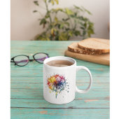 Lebendige Löwenzahn-Wasserfarbe   Kaffeetasse