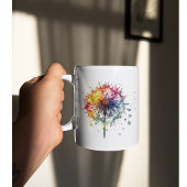 Lebendige Löwenzahn-Wasserfarbe   Kaffeetasse