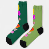 Lebendige Luftige Blumen-Design-Socken Socken (Linkes Detail)