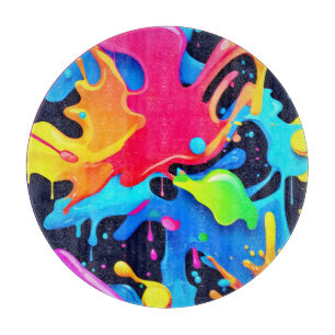 Lebendige Malparty-Design Schneidebrett