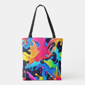Lebendige Malparty-Design Tasche (Rückseite)