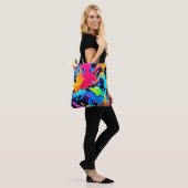 Lebendige Malparty-Design Tasche (Am Model)