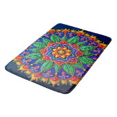Lebendige Mandala-Kunst Badematte (Schrägansicht)