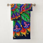 Lebendige Mandala-Kunst Badhandtuch Set (Insitu)