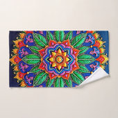 Lebendige Mandala-Kunst Badhandtuch Set (Handtuch)