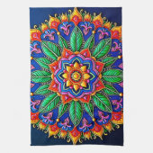 Lebendige Mandala-Kunst Geschirrtuch (Vertikal)