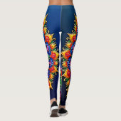 Lebendige Mandala-Kunst Leggings (Rückseite)