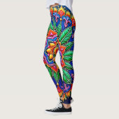 Lebendige Mandala-Kunst Leggings (Links)