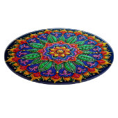 Lebendige Mandala-Kunst Schneidebrett (Ecke)