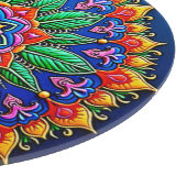 Lebendige Mandala-Kunst Schneidebrett (Ecke)