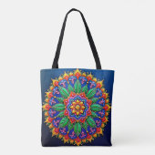 Lebendige Mandala-Kunst Tasche (Rückseite)